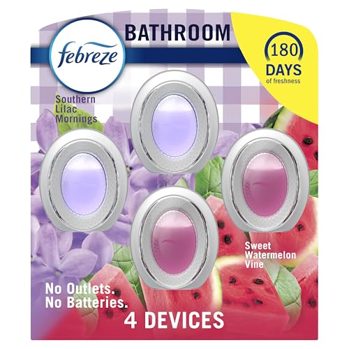 Small Space Air Freshener & Odor Eliminator - Lilac & Watermelon (4 Pack)