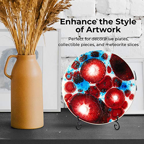 8-Inch Metal Plate Display Stand - Decorative Easel Holder (2 Pack)
