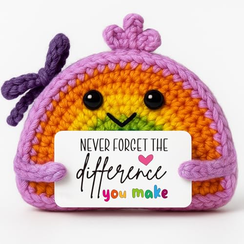 Handmade Crochet Rainbow Thank You Gift for Teachers and Coworkers