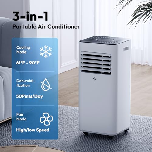 10000 BTU Portable Air Conditioner 3-in-1 AC Unit with Dehumidifier and Remote
