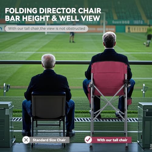 Foldable Makeup Director Chair - Heavy Duty Portable Bar Height Chair