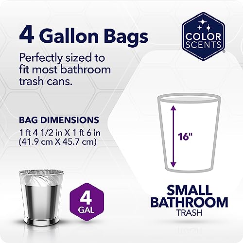 Lavender Scented Trash Bags - 4 Gallon, 80 Count, Twist Tie Closure