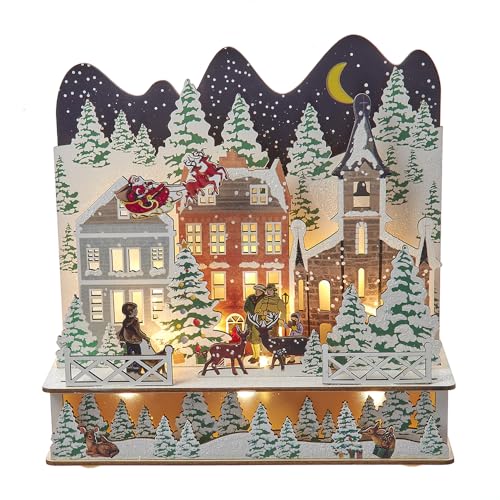 Kurt Adler 9.8in Battery-Operated Lighted Christmas Village