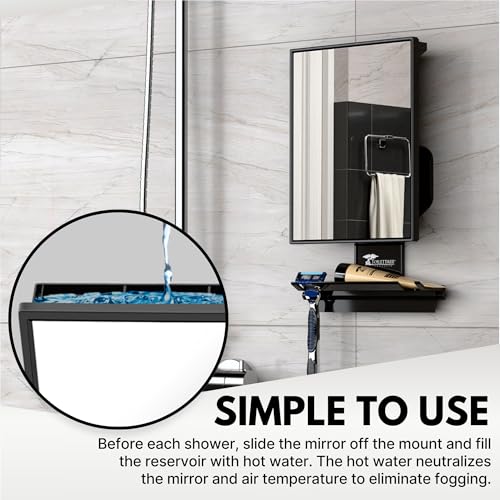 ToiletTree Products Fogless Shower Mirror - Anti-Fog Adjustable