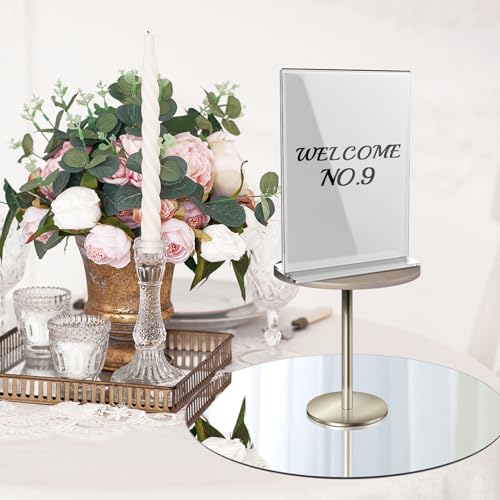 12-Inch Round Glass Mirror Centerpieces for Tables, Set of 12