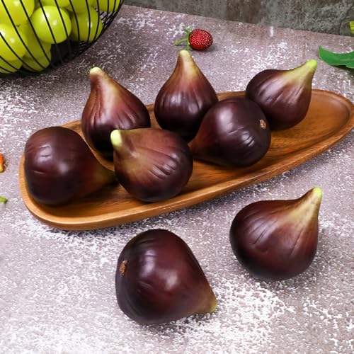 8pcs Realistic Artificial Figs for Home Decor & Centerpieces