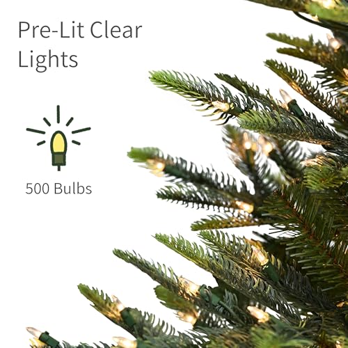 6.5ft Pre-Lit Aspen Fir Artificial Christmas Tree with 500 Clear Lights