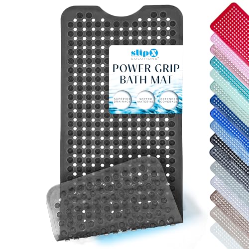 Extra Long Non-Slip Bathtub Shower Mat - 39x16 Inch with Suction Cups