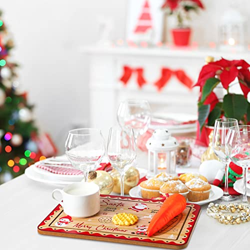 Christmas Santa Cookie Plate - Holiday Snacks & Reindeer Treats Tray