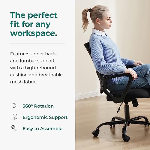 Ergonomic Mesh Office Chair with Lumbar Support and Adjustable Height