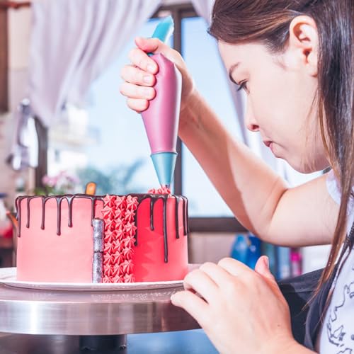 124 Pcs Cake Decorating Kit with 100 Anti-Burst Piping Bags, 16 Tips & Scrapers