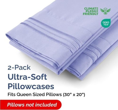 King Pillow Cases by [Brand Name] - Ultra Soft Hotel Quality - Cozy & Wrinkle-Free - Lavender - Set of 2