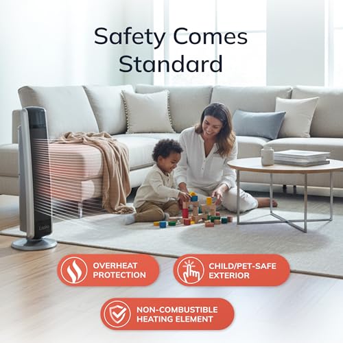 Lasko 29-Inch Oscillating Digital Ceramic Tower Space Heater with Remote Control, 1500W