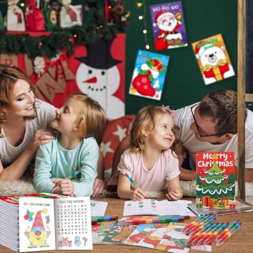 BenLouis Christmas Mini Activity Books for Kids Ages 4-8 - 24 Pack
