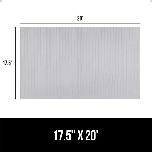 GORILLA GRIP DuraGuard Shelf Liner, 17.5x20 Non-Adhesive Cabinet Liners for Kitchen Drawers, Shelves, Refrigerator, Pantry Storage, Bathroom Closet, Durable Waterproof BPA Free Ribbed Plastic, Lt Gray