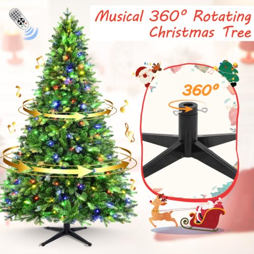 Green 6ft 360° Rotating Christmas Tree with Music and 280 LEDs