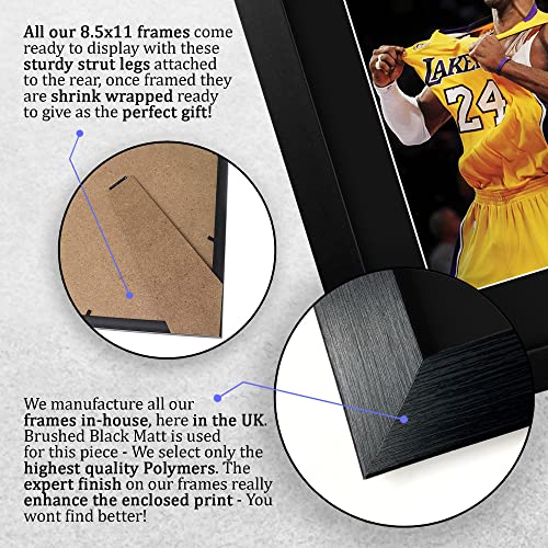 Framed Kobe Bryant Signed Printed Photo Display, 8.5x11 Inch Basketball Gift