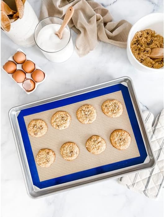 USA Pan Nonstick Silicone Baking Mat Set - Perfect for Half Sheet Pans | Set of 2