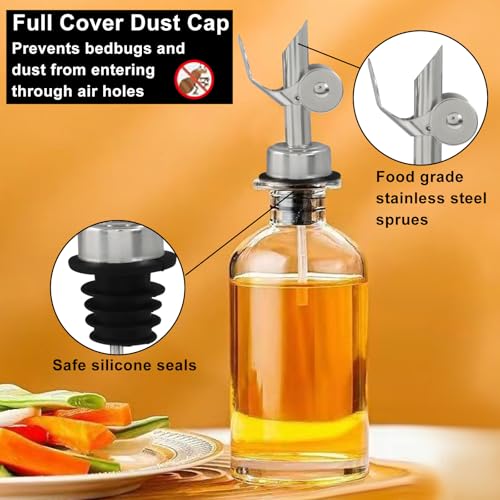 Zorfeter Silver Automatic Pour Spouts 2-Pack Stainless Steel Kitchen Bar