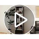 65" Lockable Glass Display Cabinet with 3-Color Sensor LED Lights
