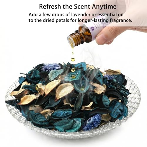Ocean Scented Potpourri Dried Flower Petals - 3 Pack Decorative Filler
