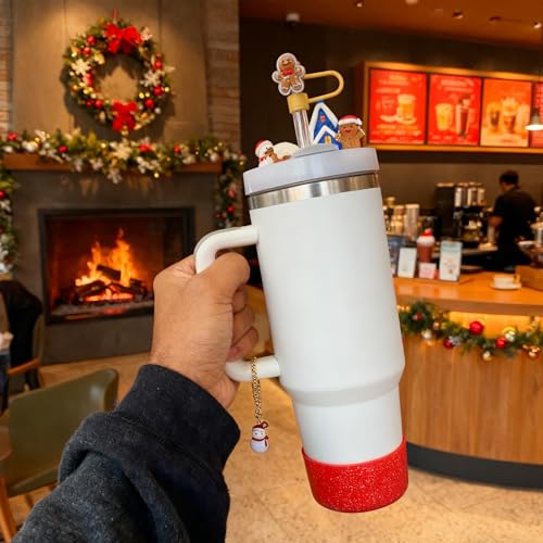 Christmas Biscuit Man Cup Lid Topper Decoration for 40oz Stanley Cup - Holiday Decor