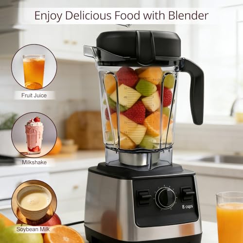 64oz Low-Profile Blender Pitcher Container, BPA-Free Replacement Jar