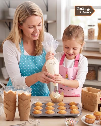 150pcs Tulip Cupcake Liners for Baking Muffins & Cookies - Greaseproof, Heat-Resistant