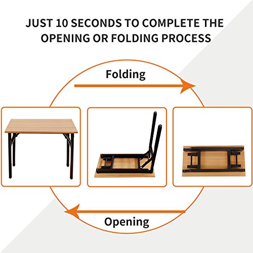 Folding Computer Desk 31.5-Inch Compact Writing Table for Small Spaces