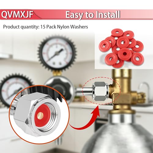 Nylon CO2 Regulator Washers for CGA-320 Fittings, 15 Pack - 3/4 inch OD