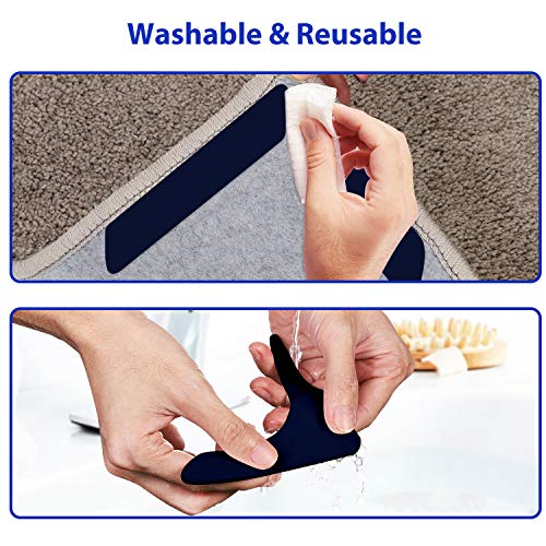 16 Pcs Non-Slip Rug Tape, Washable Dual-Sided Carpet Anchors for Hard Floors