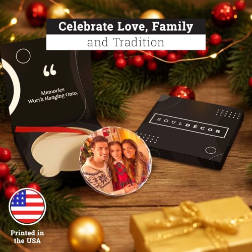 Personalized Christmas Ornaments Glass Custom Photo Tree Ornament - Crystal Clear Photo 2026