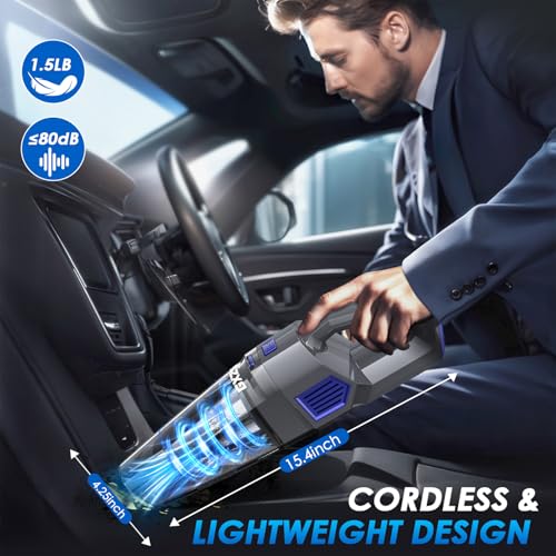 Gxzsk Cordless Handheld Vacuum Cleaner 15000PA Portable Car Vacuum