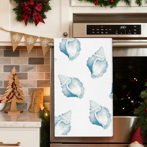 GPGHE Coastal Christmas Kitchen Towels Set of 4, 18x26 Inch Holiday Dish Towels