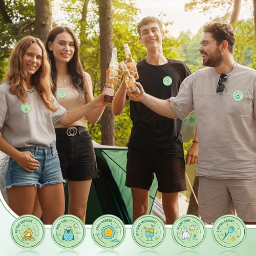 Camping Merit Badge Pins for Bachelorette Party Favors and Bridal Showers