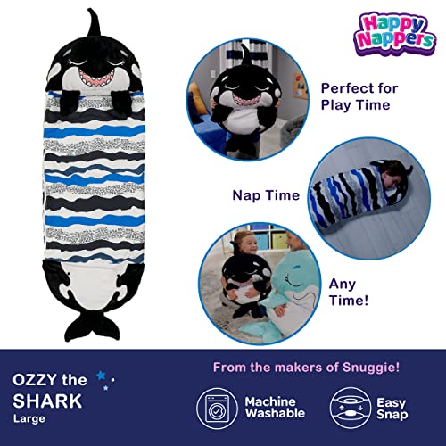 2-in-1 Plush Shark Pillow & Sleepy Sack for Kids - 66x30
