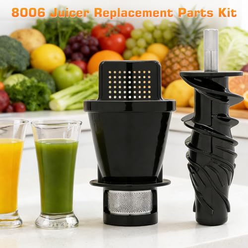 Juicer Replacement Parts Kit: Stainless Steel Screen & Auger for 8000 Series