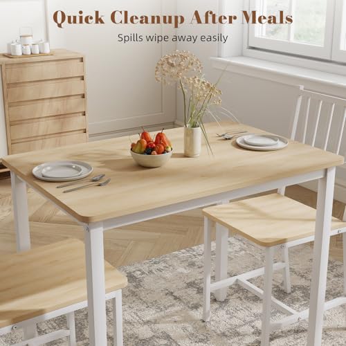 3-Piece Small Space Dining Table Set for 2, Modern Breakfast Nook Furniture