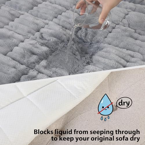 Waterproof Flannel Dog Couch Cover - Non-Slip Sofa Protector (27.6" x 59")