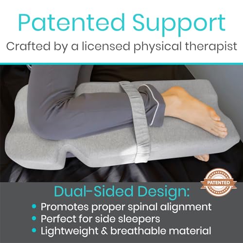Memory Foam Leg Pillow for Side Sleepers - Hip & Knee Pain Relief