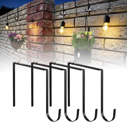 4-Pack Adjustable Cinder Block Wall Hangers - No Drill Brick Hooks