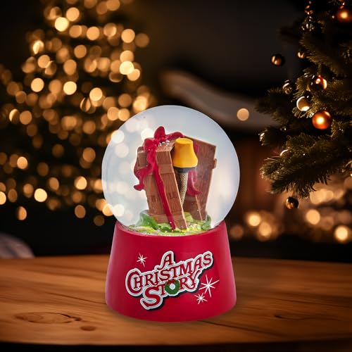 100mm Musical Leg Lamp Waterglobe - Festive Christmas Tabletop Decor