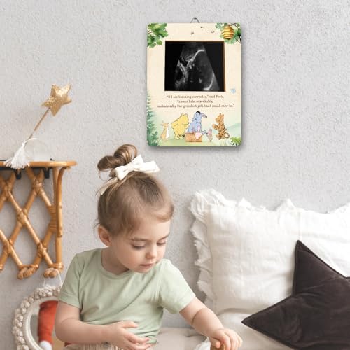 Wooden Pregnancy Milestone Ultrasound Picture Frame - Baby Shower Gift