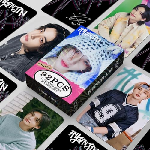 60-Piece Stray Kids Lomo Photo Card Set with 32 Decorative Stickers