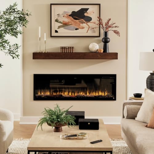 60-Inch Smart Electric Fireplace Wall-Mount Recessed Heater