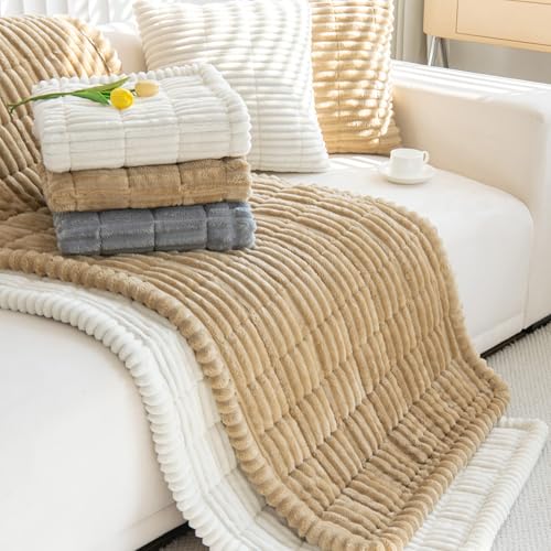 Washable Non-Slip Couch Cover for Dogs | Thick Flannel Sofa Protector