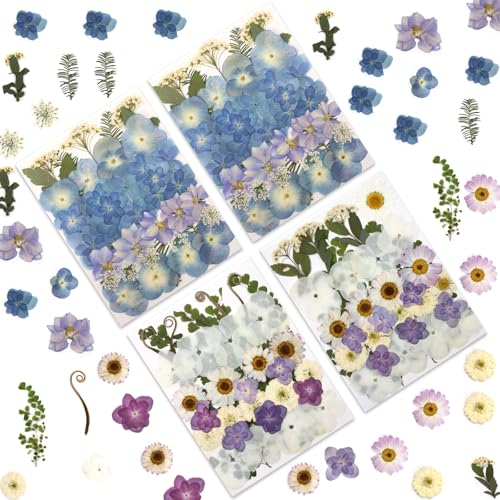 140Pcs Natural Dried Pressed Hydrangea Flowers for Resin Art & DIY Crafts
