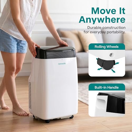 Portable Air Conditioner 8,000 BTU with Dehumidifier and Remote