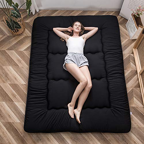 Japanese Floor Mattress 4" Thick Full Size Foldable Futon Roll-Up Sleeping Mat