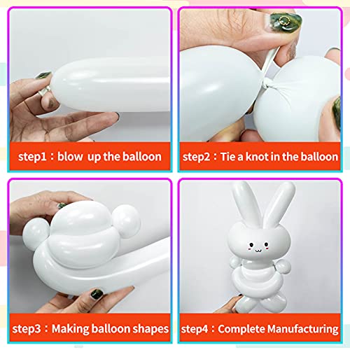 Clear 260 Long Skinny Latex Balloons for Animal Twisting 100 Pcs